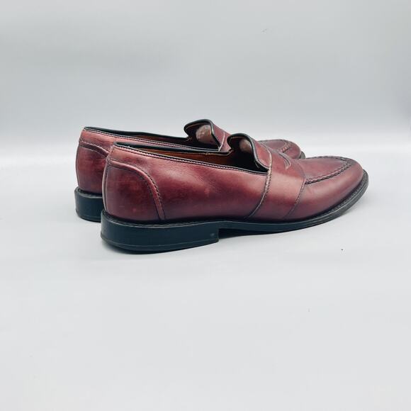 Allen Edmonds Shoes Mens 9 Red Leather Randolph Penny Loafers Dress Slip On main image 10